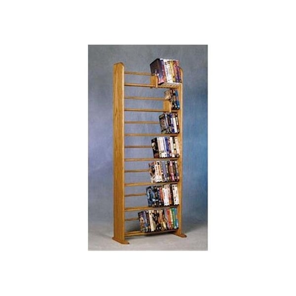 Wood Shed Wood Shed 705- DVD-VHS Solid Oak 7 Row Dowel DVD-VHS Rack 705- DVD/VHS - main